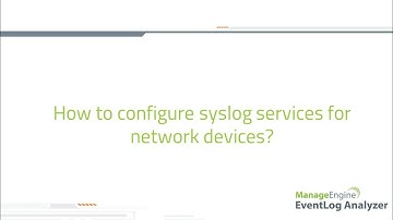 How to configure syslog service for a network device?