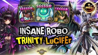 WTF RAGNAROK! 3 SECOND LUCIFER WITH ROBO AND TRINITY IN RTA SUMMONERS WAR