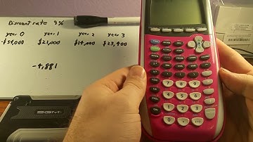 Net Present Value NPV with TI 84 Plus