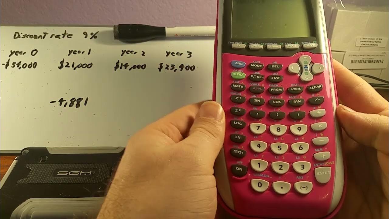 Net present value npv with ti 84 plus youtube