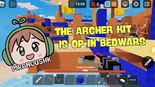 The Archer Kit is OP in Bedwars | Roblox | Mr Anoushk Gaming