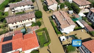 Maltempo nel Padovano, Camposampiero completamente allagata: le immagini dal drone