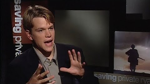 Matt Damon explains why he was proud to be in Saving Private Ryan