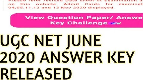 UGC NET June 2020 Answer Key Released (Language - Malayalam)