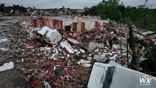 Sulphur, OK tornado damage  Drone 4k