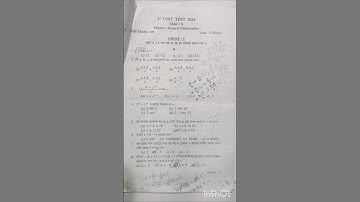 class 10 first unit test 2025 maths question paper | 2024 #seba #exam
