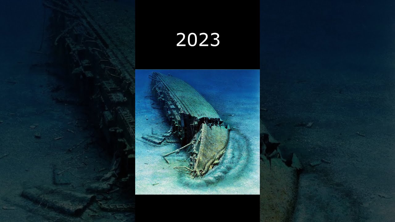 Britannic Wreck Before VS Now 
