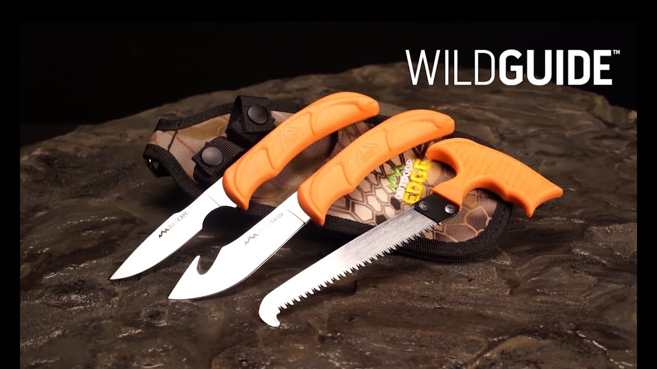 Outdoor Edge Wild Bone 2 Knife Hunting Set - Gut Hook Skinning Knife,  Boning/Fillet Knife, Sharpener, Sheath WB-4C - Farmstead Outdoors