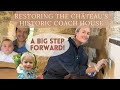 Will Amy ever get the hang of plastering?! Restoring the Château’s Historic Coach House