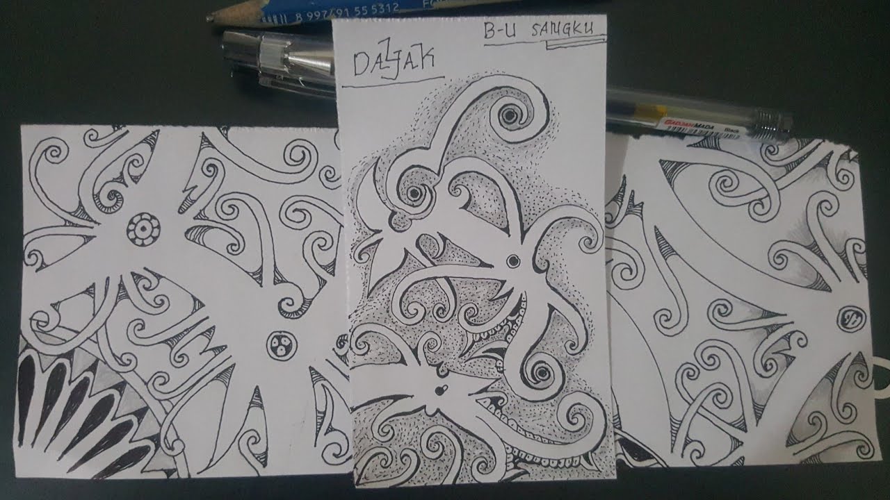 Motif Batik Dayak Kalimantan Barat - Contoh Motif Batik