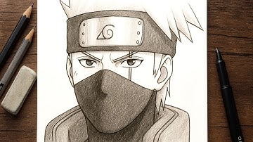 How to draw Kakashi Hatake step by step | Drawing Anime tutorial for beginners