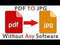 How To Convert PDF To JPG Without Any Software - PDF TO JPG Converter