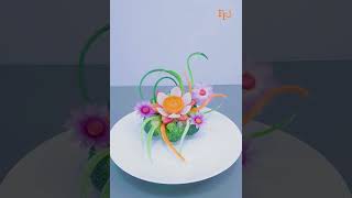 Crafting Beautiful Veg Flower Art as Creative Food Decoration & Garnish Ideas