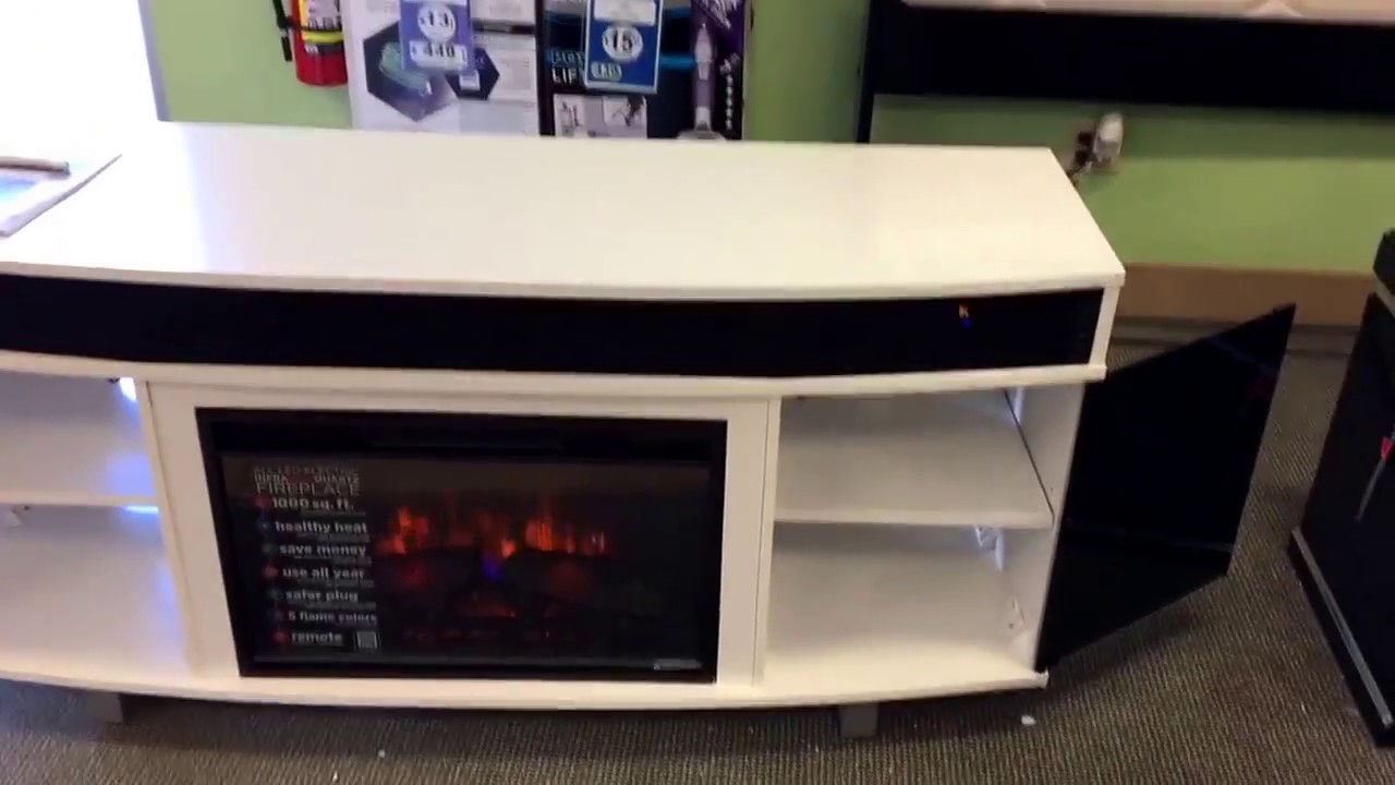 Bluetooth Tv Stand Demo You, Pacer 72 Contemporary Fireplace Tv Stand With Soundbar