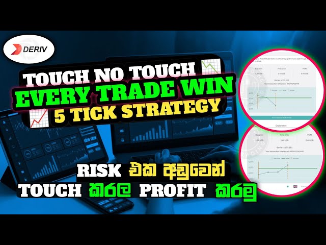 ටච් කරල දිනමු | Touch No Touch Every Trade Win 99% | Tick Trading Strategy | Binary trading sinhala class=
