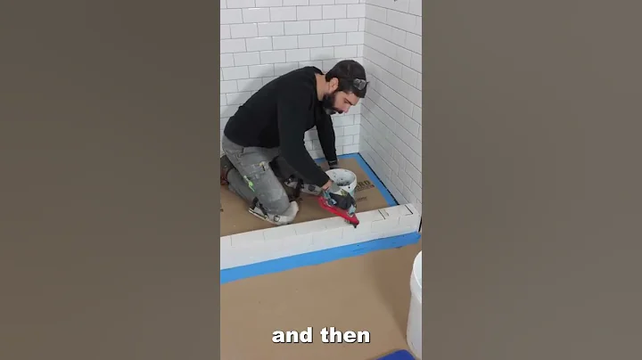 Shower Curb Grout Tips - #shorts