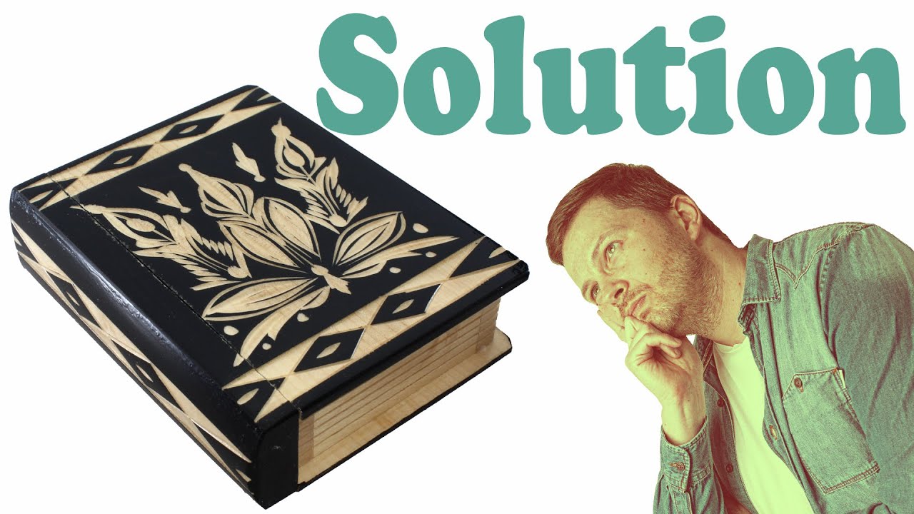 Romanian Puzzle Box - Large Black from Transylvany Art - Solution