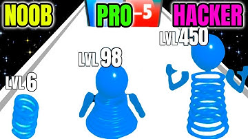 NOOB vs PRO vs HACKER - Bouncy Spiral Hero