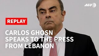 REPLAY - Ex-Nissan boss Carlos Ghosn speaks from Beirut | AFP