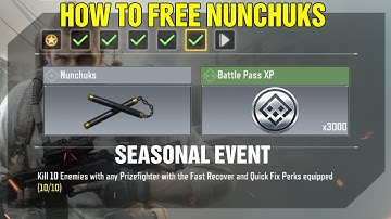 HOW to UnLOCK/GET NUNCHUCKS SEASONAL EVENT HAND TO HAND COMBAT COD Mobile