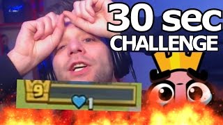 30 SECONDEN NIKS DOEN CHALLENGE!!! CLASH ROYALE #8