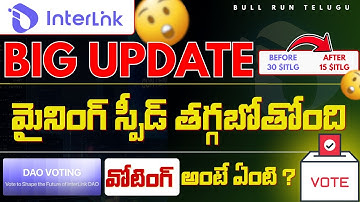 InterLink BIG UPDATE | Halving Explained | DAO Voting Details | @BullRunTelugu