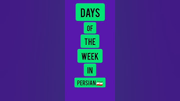 Persian lessons. Days of the week in PERSIAN 🇮🇷. part 1
