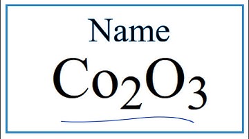 How to Write the Name for Co2O3
