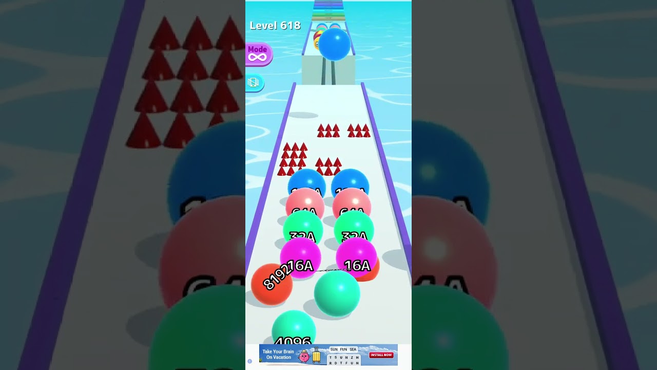 Ballrun 2048 level 611to628