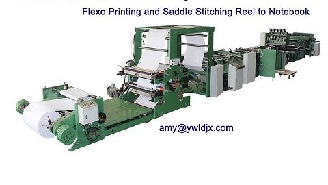 Flexo printing and Saddle Stitching Notebook Machine Running in Yiwu factory