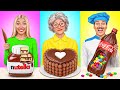 自分 vs おばあちゃんのチョコレートの食べ物 チャレンジ | 面白い瞬間 Choco DO