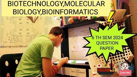 6TH SEM BSC BOTANY BIOTECHNOLOGY,MOLECULAR BIOLOGY &BIOINFORMATICS Question  paper 2024 #bscbotany