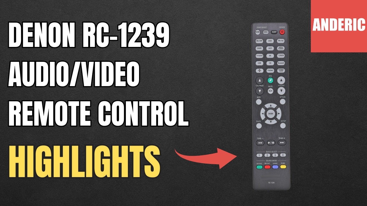 Denon RC-1239 Audio/Video Remote Control for AV Receivers