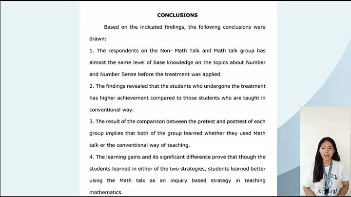 CHAPTER 5: Summary of Findings, Conclusion and Recommendations –  (CONCLUSION)