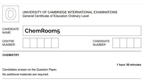 O Level Chemistry Past Papers - Difficult GCSE & IGCSE Questions Part 1