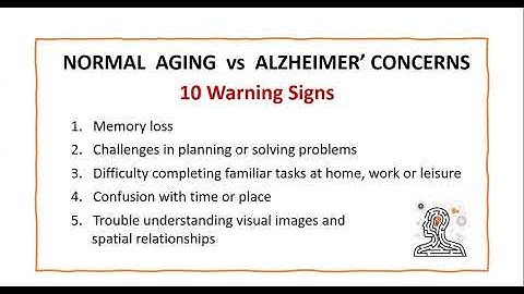 Normal Memory Loss vs  Alzheimer