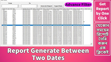 Reports between two dates in excel vba (filter data between two dates)