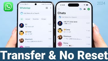 How to Transfer WhatsApp from Android to iPhone 16/17 without Factory Reset - 2024