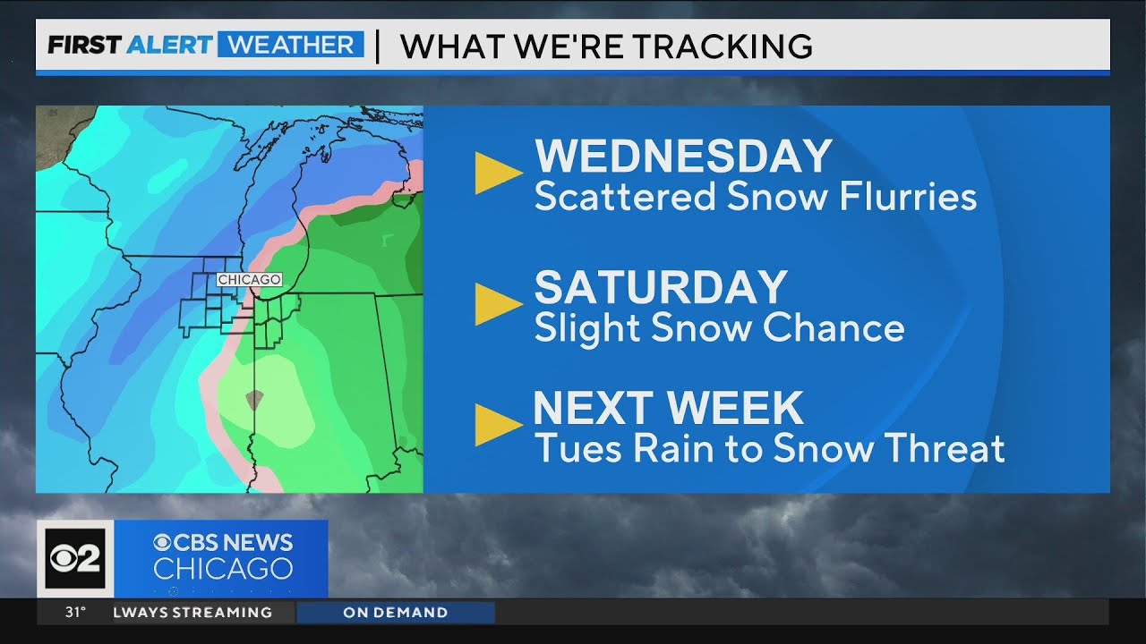 Chicago First Alert Weather: Scattered snow flurries Wednesday - YouTube