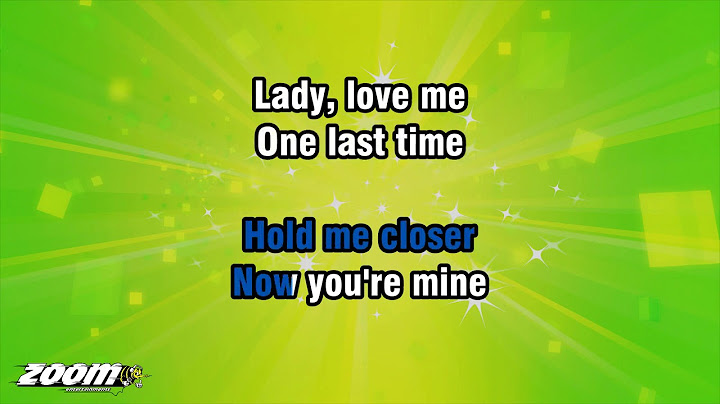 Lady Love Me (One More Time) Karaoke version - Karaoke performance video thumbnail