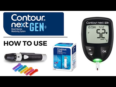 Check blood sugar with Contour Next GEN / Contour Plus Elite meter