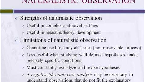 Observational Methods - Research Methods