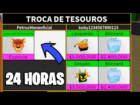 TROCANDO FRUTAS PERMANENTES ATE CONSEGUI 20 LEOPARDS NO BLOX