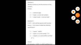 11th Computer Science Chapter-6 Specification and Abstraction book back answer explanation