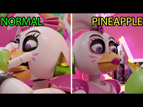 Glamrock Chica tries new Pineapple pizza