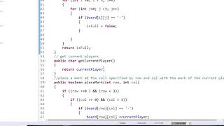 Java Programming, TicTacToe,  check if board is full, 2/3 ( break to 3 parts for easy understanding)