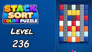 Stack Sort Color Puzzle Level 236 Walkthrough