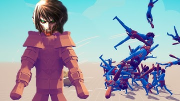 Eren Yeager ( attack on titan ) VS EVERY TEAM - Totally Accurate Battle Simulator TABS