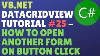 VB.NET GUI TUTORIAL #25 (ADD, EDIT, UPDATE, DELETE) - How To Open Another Form On Button Click