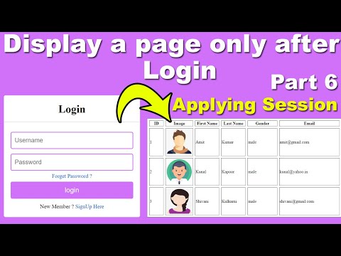 How to Apply Session in Login Page in PHP | How to display a page after login in PHP | PHP login